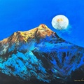 Glory Mountain Under The Moon
