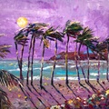 Purple Night At Sea