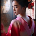 Maiko japonesa DS0321 — Retrato fotográfico de una joven en Kioto