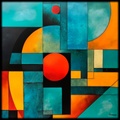 Pintura abstracta RJ0168 — Abstracción geométrica moderna y contemporánea