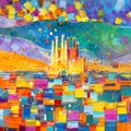 Barcelona. Colourful Mosaic