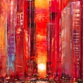 New York. Orange Sunset
