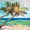 Palm Trees On The Seashore. Honolulu