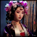 Maiko japonesa RJ0116 — Retrato fotográfico de una joven geisha, geiko