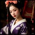 Maiko japonesa RJ0103 — Retrato fotográfico de una joven geisha, geiko