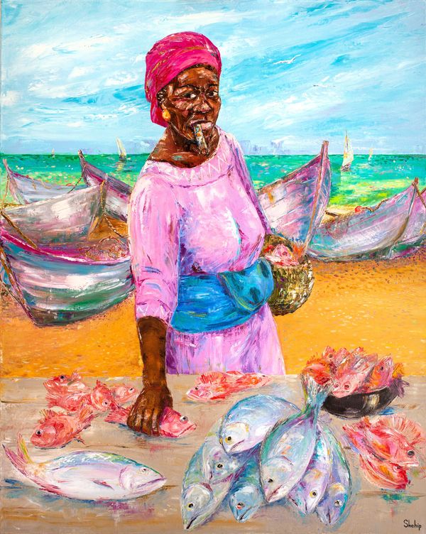 At The Fish Market By The Sea