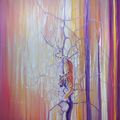 Precious Tiger original oil painting of an orange tiger art nouveau contemporary abstract