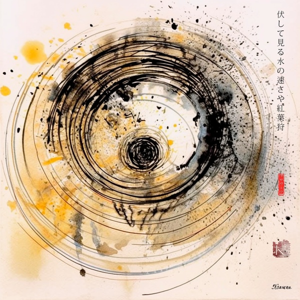 Japanese Enso RJ0101 Abstract Watercolour
