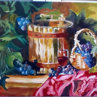 The blue grapes