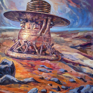 Red Planet. Space. Modern art.