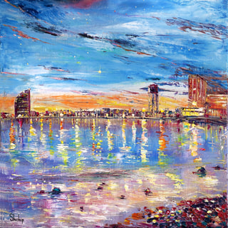 Barceloneta Beach at Night