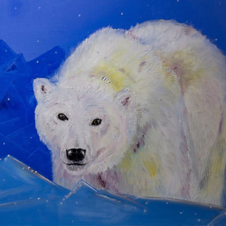 Polar Bear. Arctic Night