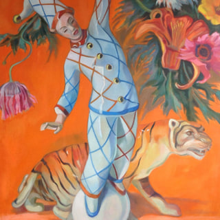 Arlequin with Flowers